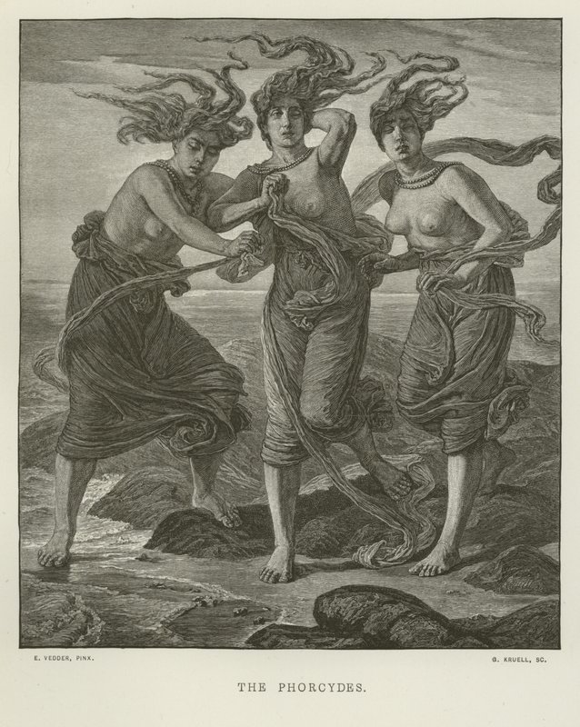 Os Phorcydes (gravura) de Elihu Vedder