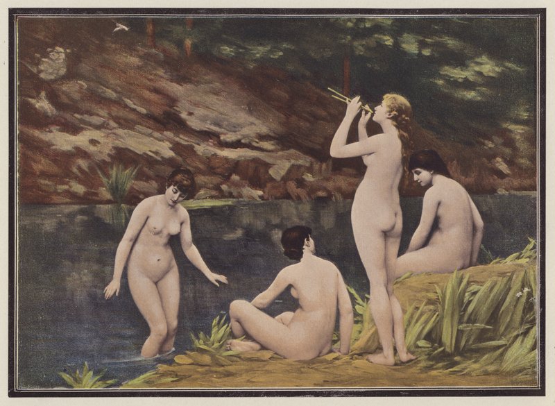Ninfas (lito colorido) de Emmanuel Benner