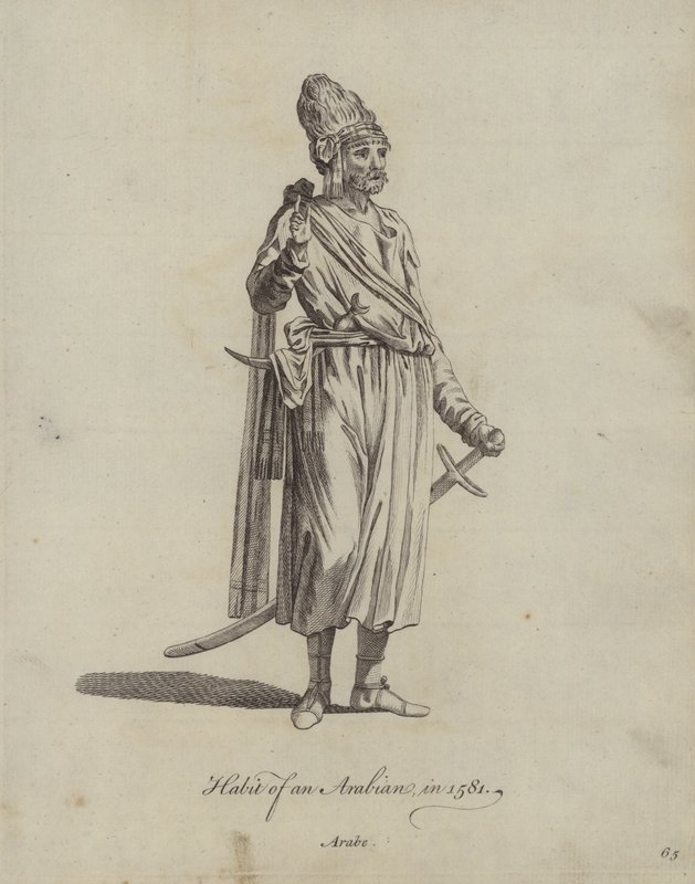 Hábito de um árabe em 1581 de English School