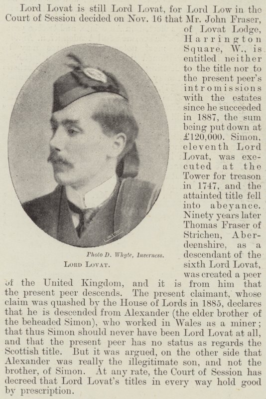 Lord Lovat de English Photographer