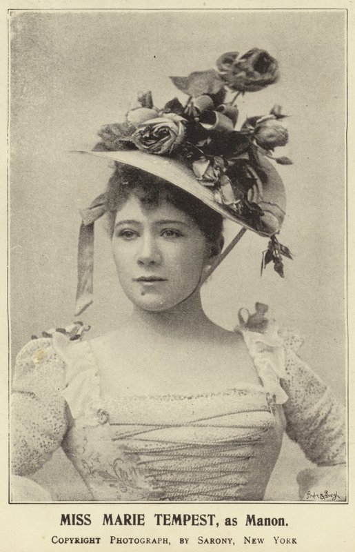 Miss Marie Tempest, como Manon de English Photographer