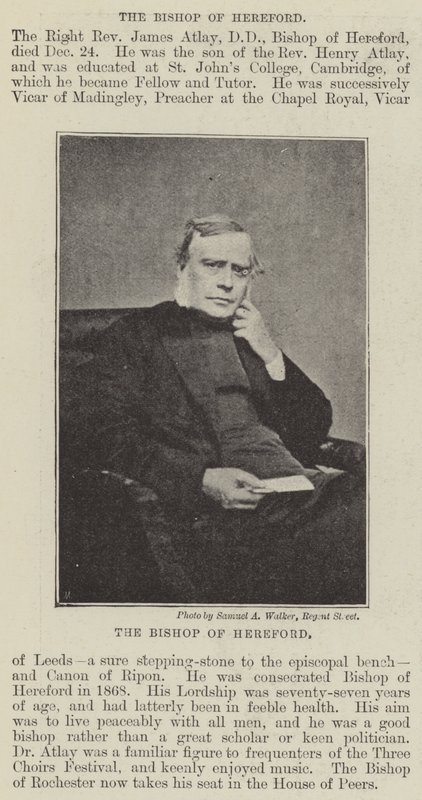 O bispo de Hereford de English Photographer