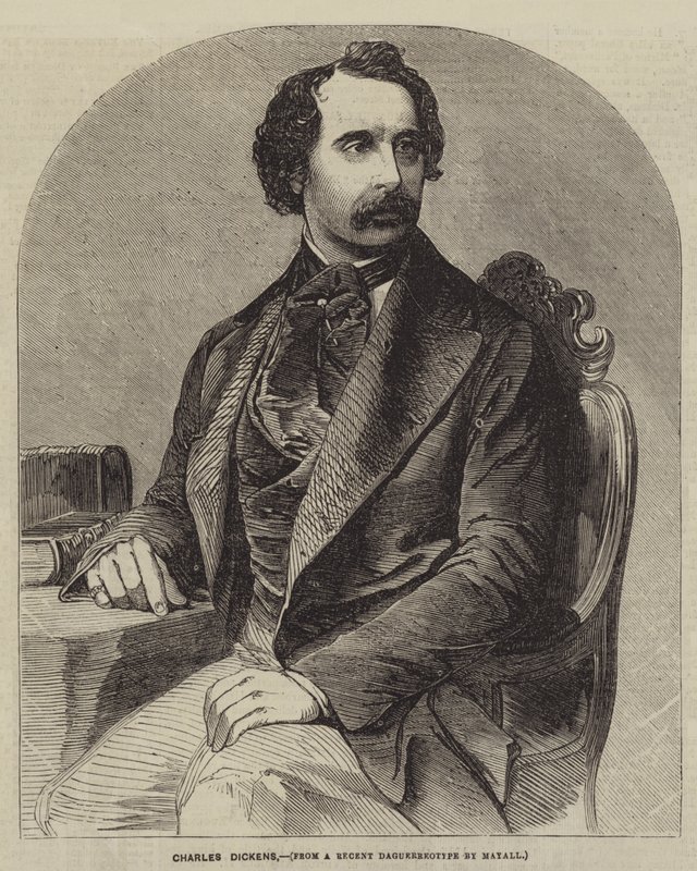 Charles Dickens (gravura) de English School