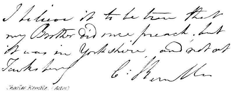 Charles Kemble, (ator) de English School