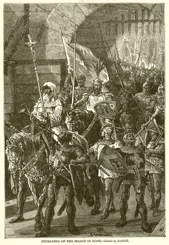 Cruzados na Marcha em Roma de English School