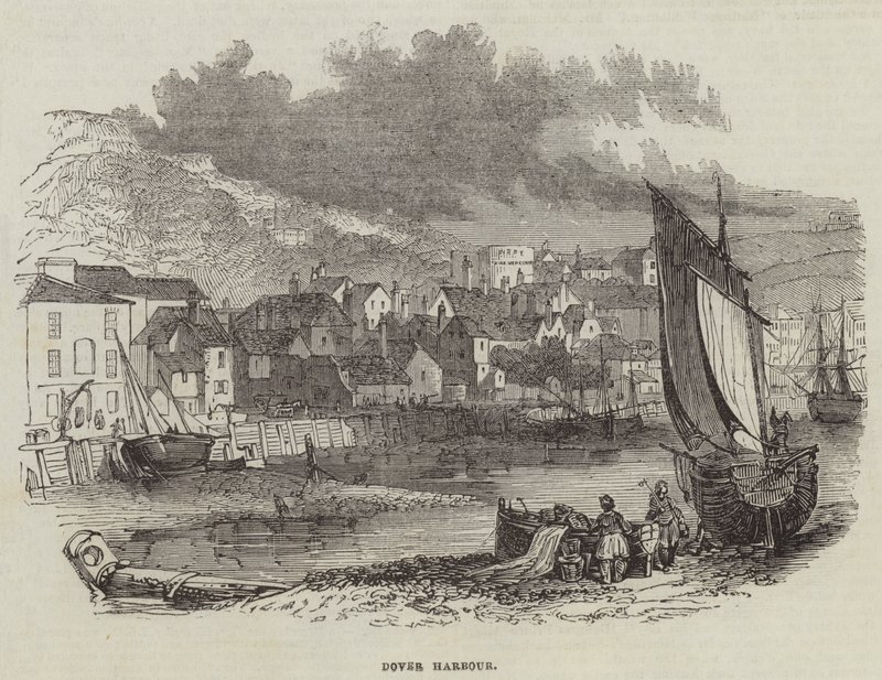 Dover Harbour (gravura) de English School