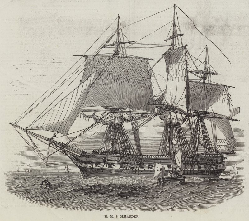 HMS Maeander (gravura) de English School