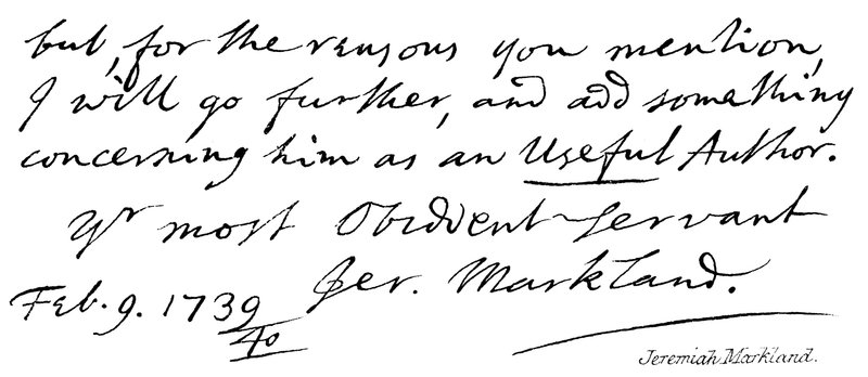 Jeremiah Markland de English School