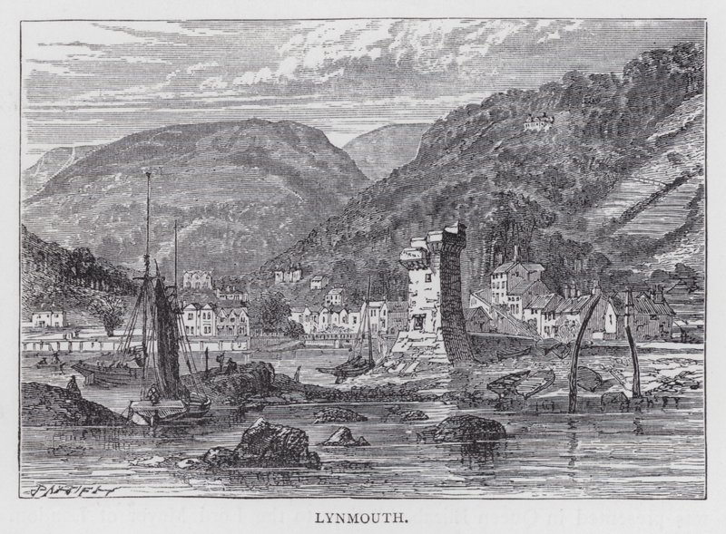 Lynmouth (gravura) de English School