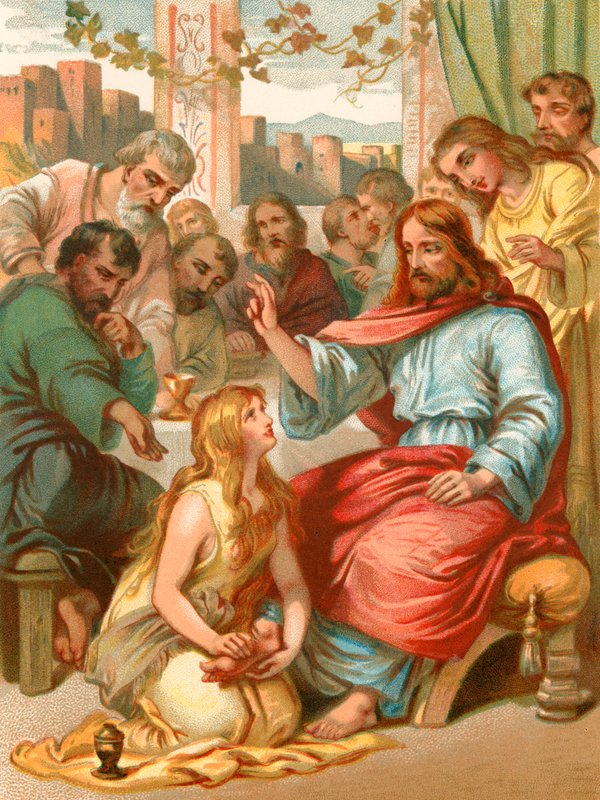 Maria lava os pés de Jesus de English School