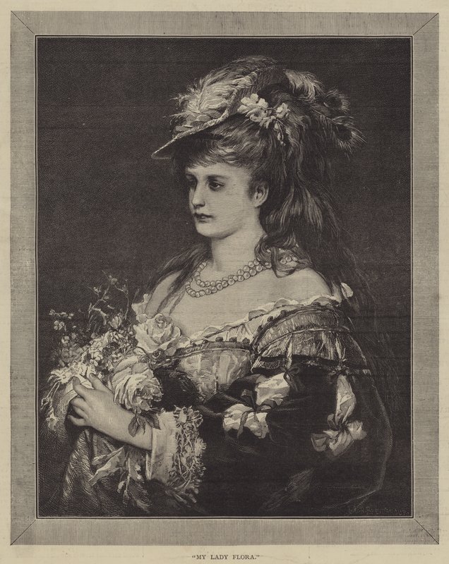 My Lady Flora (gravura) de English School