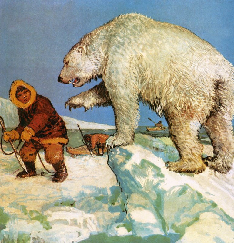 Urso polar e esquimós de English School