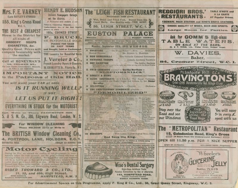 Programa para o Euston de English School