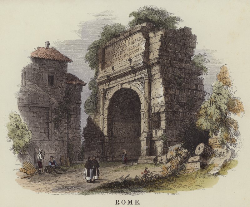 Roma (gravura a cores) de English School