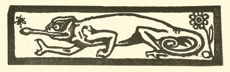 Salamandra (xilogravura) de English School