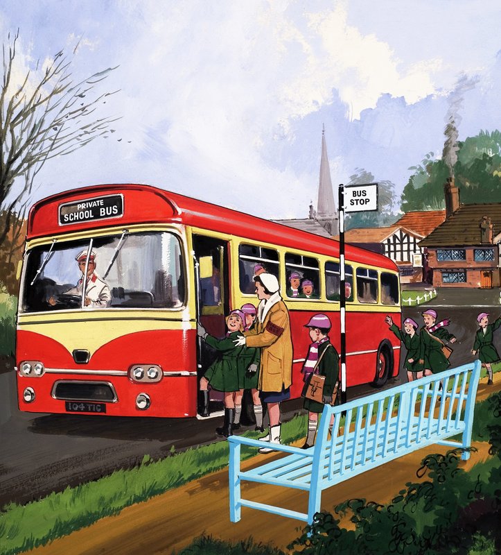 Motorista de ônibus escolar de English School