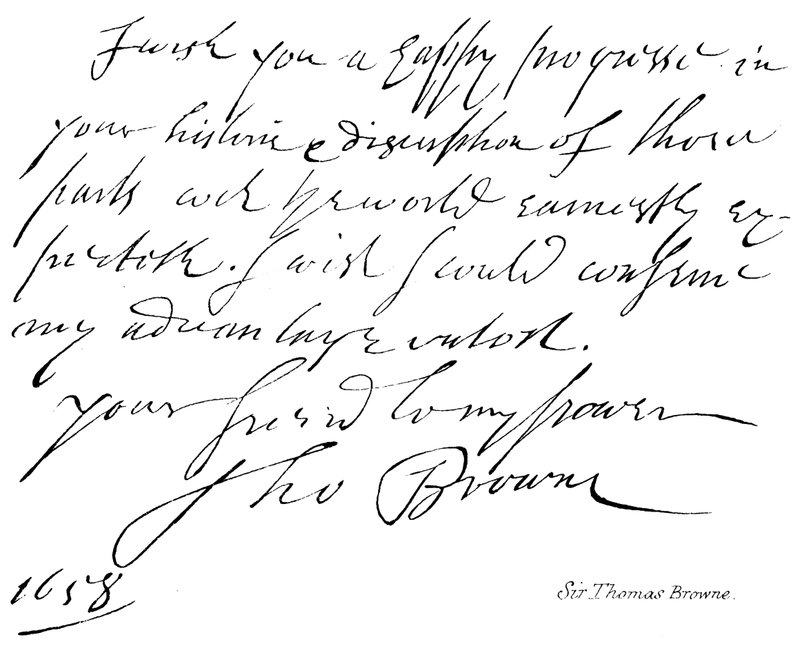 Sir Thomas Browne de English School