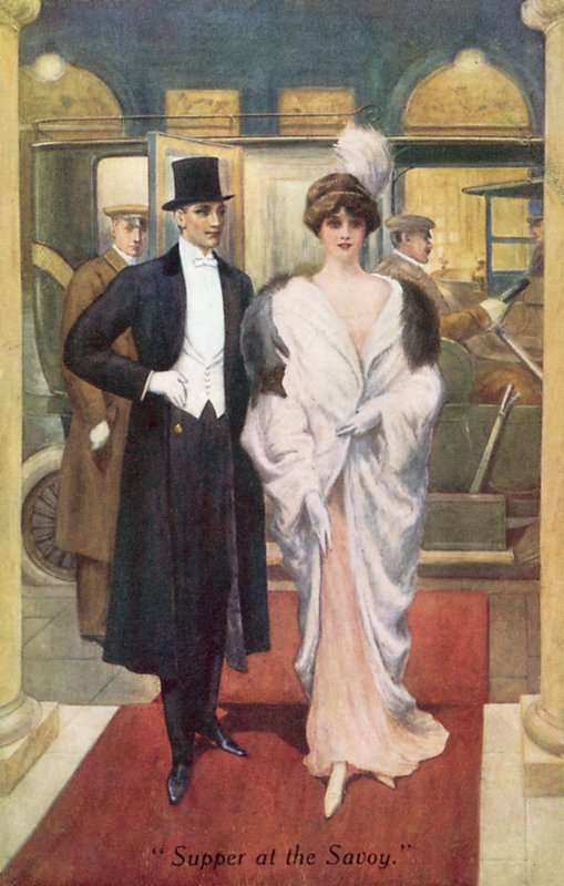 Ceia no Savoy (cor litho) de English School
