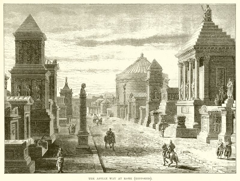 O caminho Appian em Roma de English School