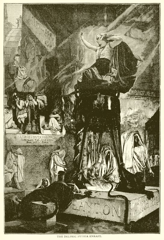 O Delphic Pythia Enrapt de English School