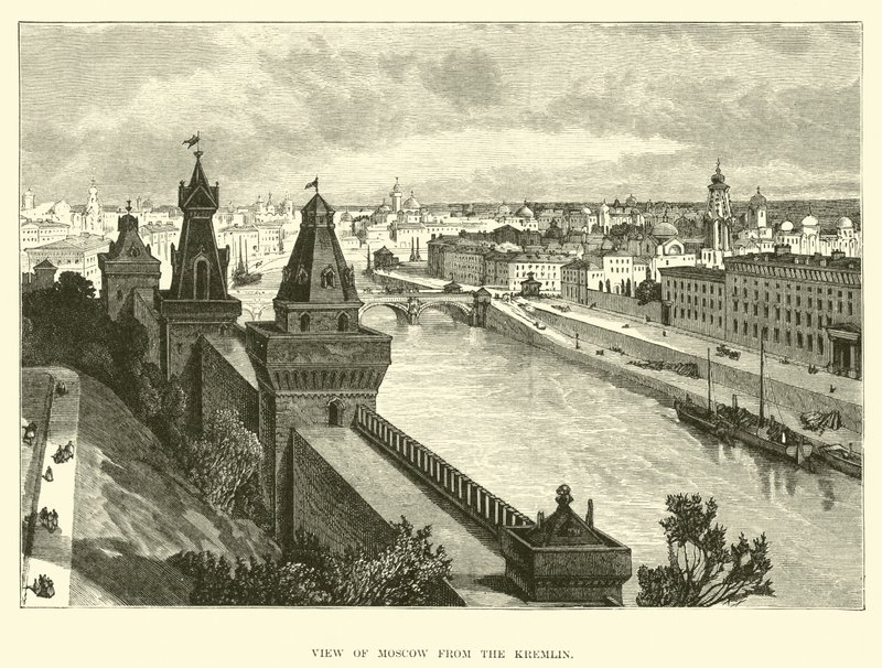 Vista de Moscou do Kremlin de English School