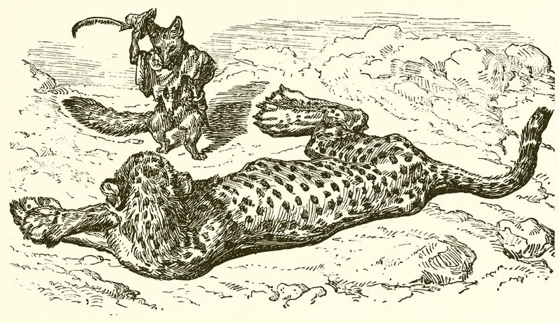O Leopardo e a Raposa de Ernest Henry Griset