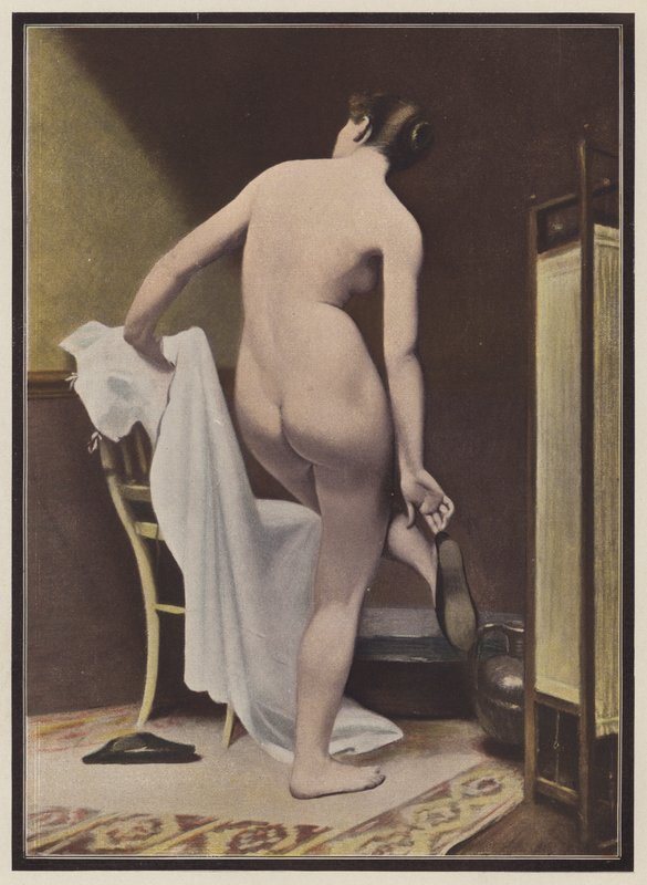 Um banhista (cor litho) de European School