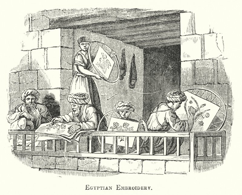 Bordado Egípcio (gravura) de European School