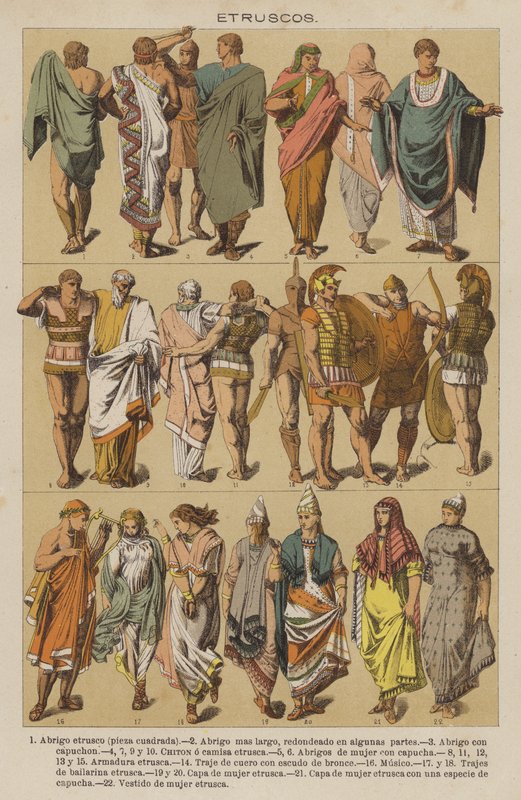 Etruscos (cor litho) de European School
