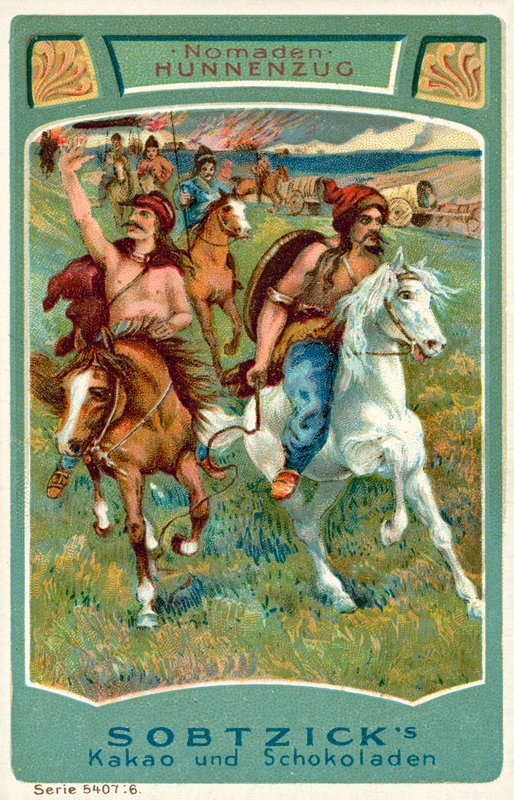 Hunos (chromolitho) de European School