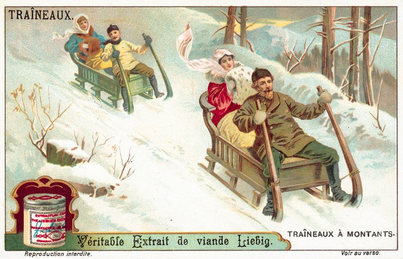 Sledging (chromolitho) de European School
