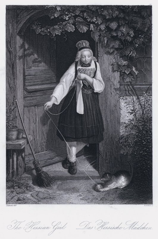 A Menina Hessian (gravura) de European School