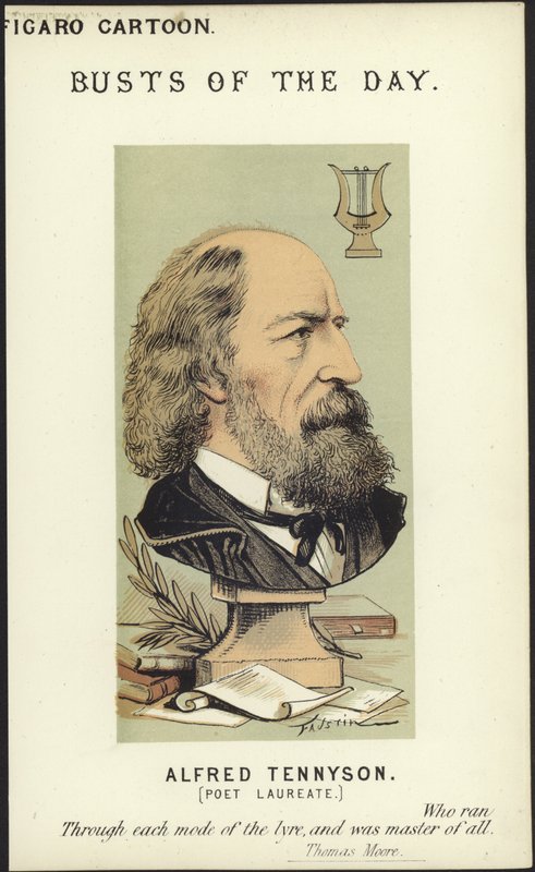 Caricatura de Alfred Tennyson de Faustin