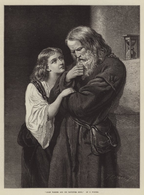 Adam Warner e sua filha Sibyl de Francis John Wyburd