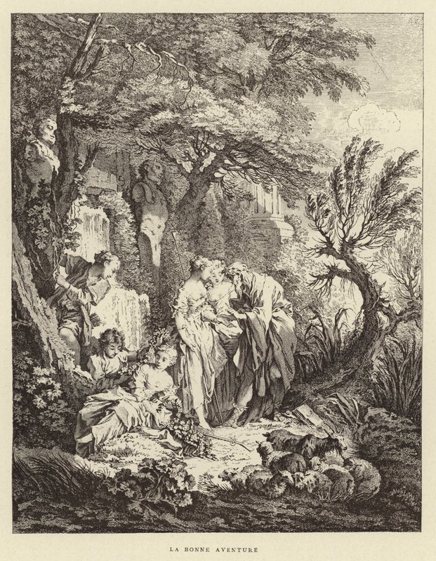 A Boa Aventura (gravura) de Francois (after) Boucher