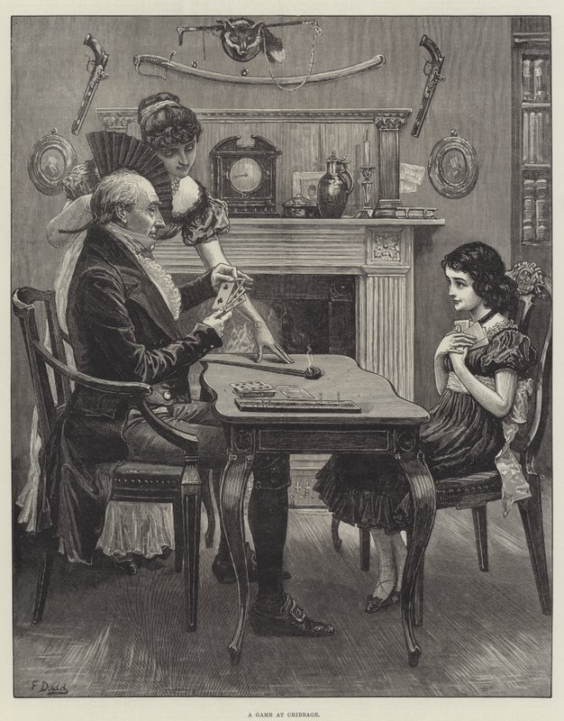 Um jogo no Cribbage de Frank Dadd