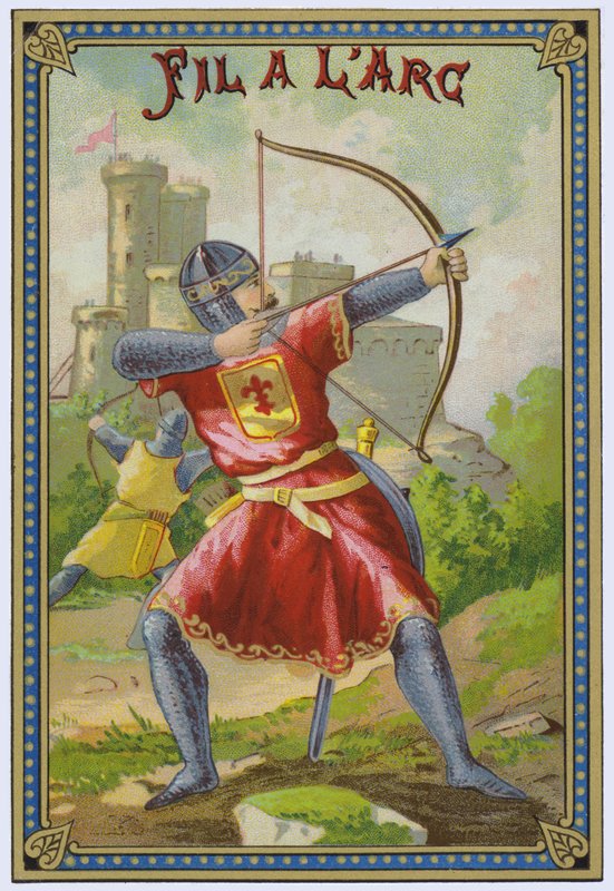 Arqueiro (chromolitho) de French School