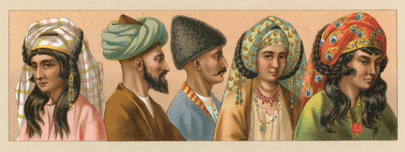 Trajes asiáticos de French School
