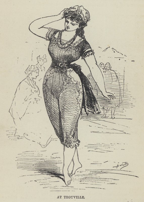 Em Trouville (gravura) de French School