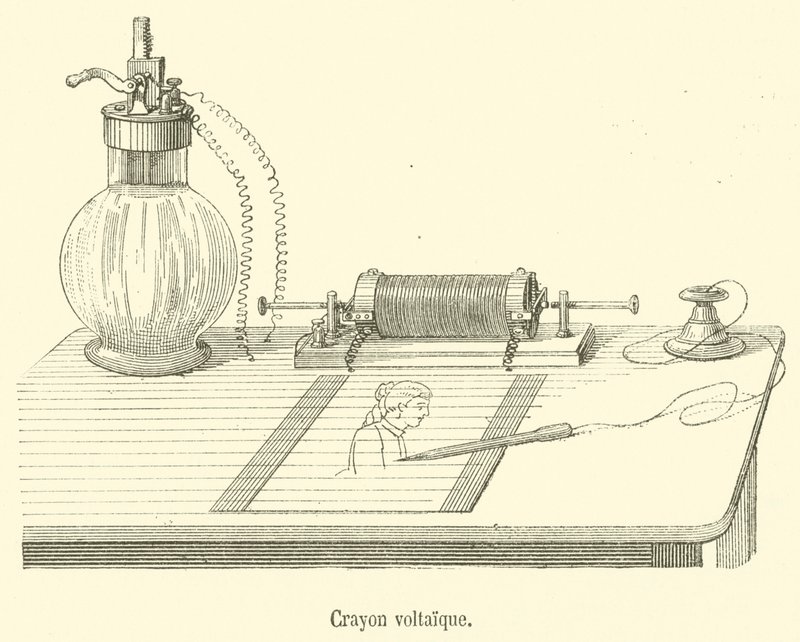 Lápis voltáico (gravura) de French School
