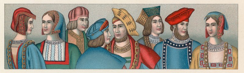 Europa XV-XVIth Cent Costume de French School