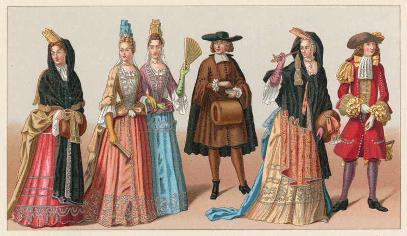 França XVIIth Cent Costume de French School