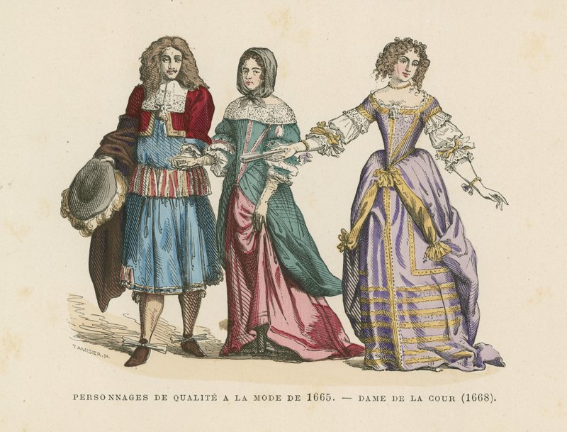 Modas francesas, século XVII de French School