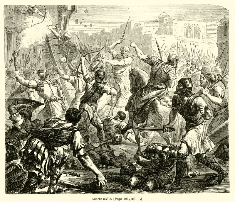Guerra civil (gravura) de French School