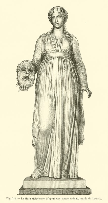 La Muse Melpomene (gravura) de French School