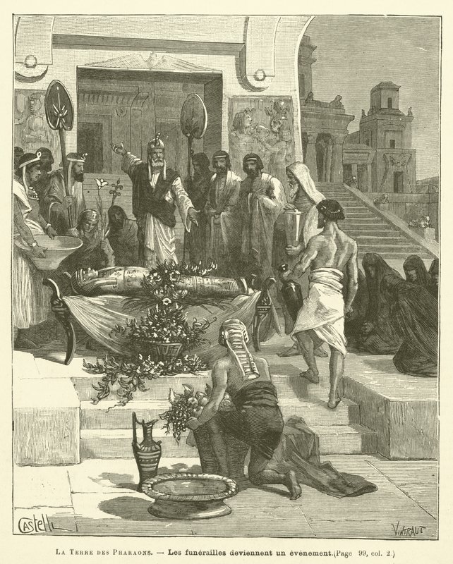 A terra dos faraós (gravura) de French School
