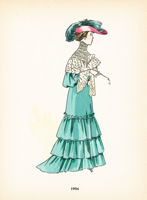 Moda feminina, 1904 de French School