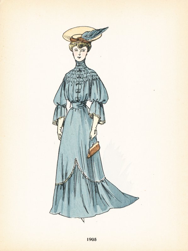 Moda feminina, 1905 de French School
