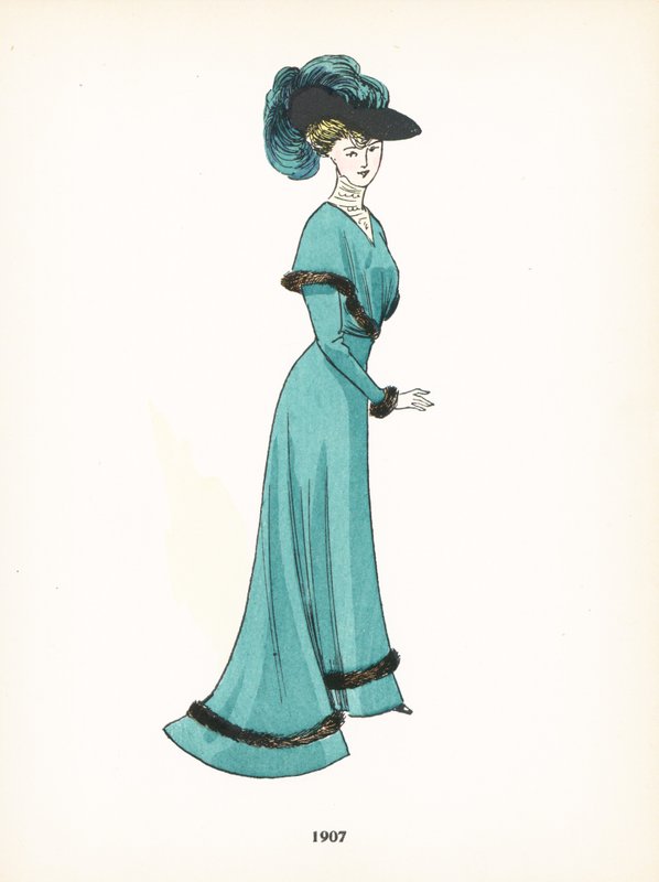 Moda feminina, 1907 de French School