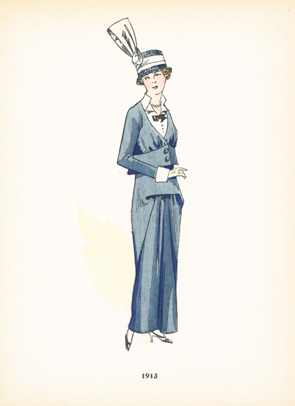 Moda feminina, 1913 de French School